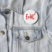 E = MC2 (赤い) 缶バッジ (インサイチュ)