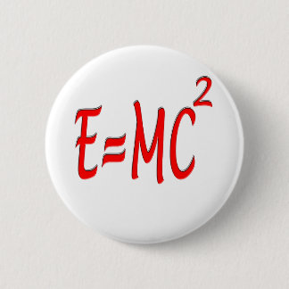 E = MC2 (赤い) 缶バッジ