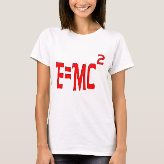 E=MC2 (赤い) Tシャツ (正面)
