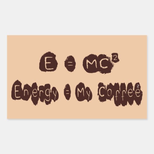 E = MC2 長方形シール (正面)