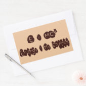 E = MC2 長方形シール (封筒)