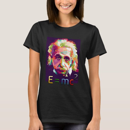 E MC2 I Love Math Physics Science Tシャツ (正面)
