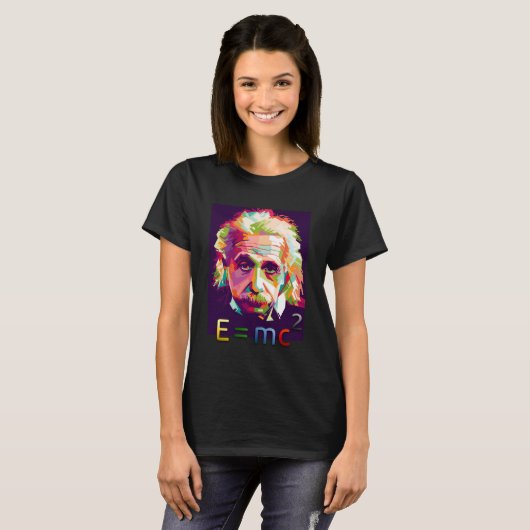 E MC2 I Love Math Physics Science Tシャツ (正面フル)