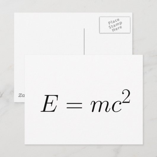 E = mc² ポストカード (正面/裏面)