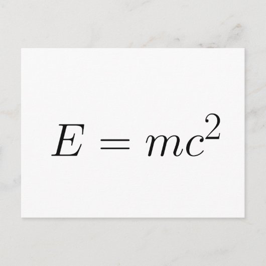 E = mc² ポストカード (正面)
