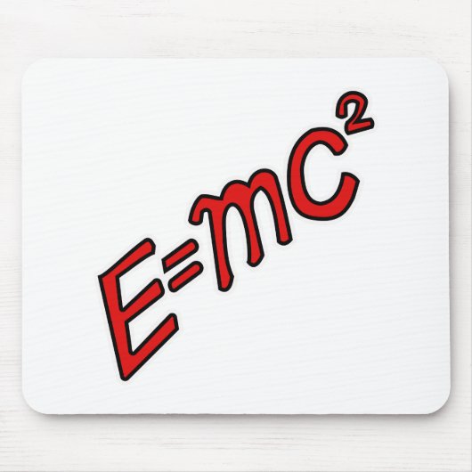 E = mc² - 天才モード オン マウスパッド (正面)