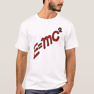 E = mc² - 天才モード オン tシャツ