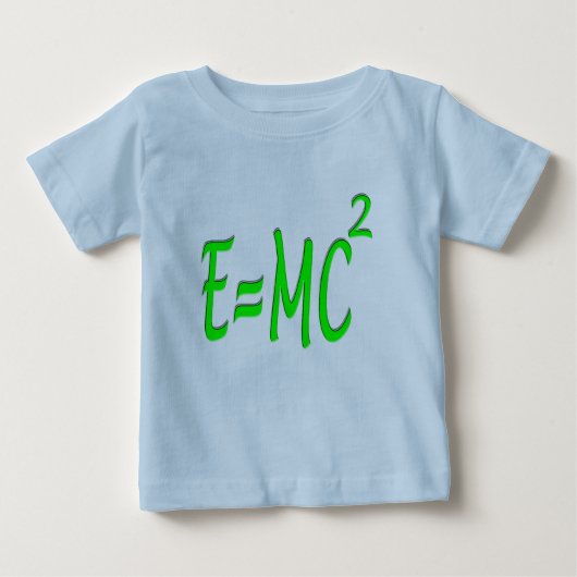 E = MC 2 (緑) ベビーTシャツ (正面)