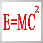 E=MC 2（赤） ポスター (正面)