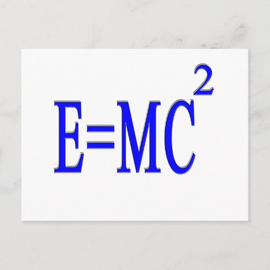 E=MC 2（青） ポストカード (正面)