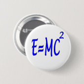 E = MC 2 (青) 缶バッジ (正面&裏面)
