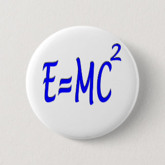 E = MC 2 (青) 缶バッジ