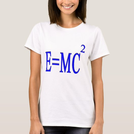 E=MC 2 (青) Tシャツ (正面)