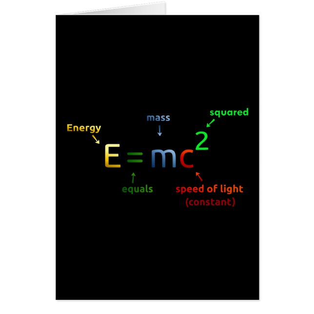 E = MC^2. Eは平方されるMCに匹敵します (正面)