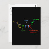 E = MC^2。EはMC二乗に等しい ポストカード (正面/裏面)