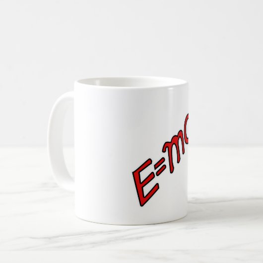 E = mc² – Genius Mode On コーヒーマグカップ (正面左)