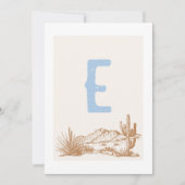 "E" ONE Western High Chairバナーカード 招待状 (正面)