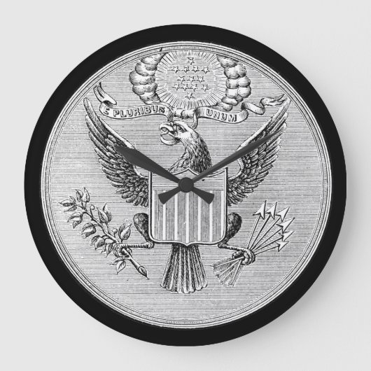 E Pluribus Unumの時計 ラージ壁時計 (正面)
