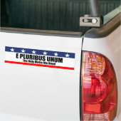 E Pluribus Unum bumper sticker バンパーステッカー (トラック上)