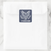 E Pluribus Unum - Patriotic Stickers スクエアシール (バッグ)