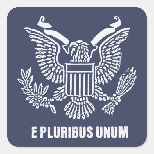 E Pluribus Unum - Patriotic Stickers スクエアシール (正面)