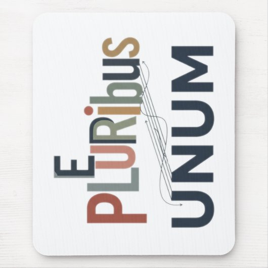 "E Pluribus Unum" - Unityのデザイン マウスパッド (正面)