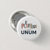 "E Pluribus Unum" - Unityのデザイン 缶バッジ (正面&裏面)