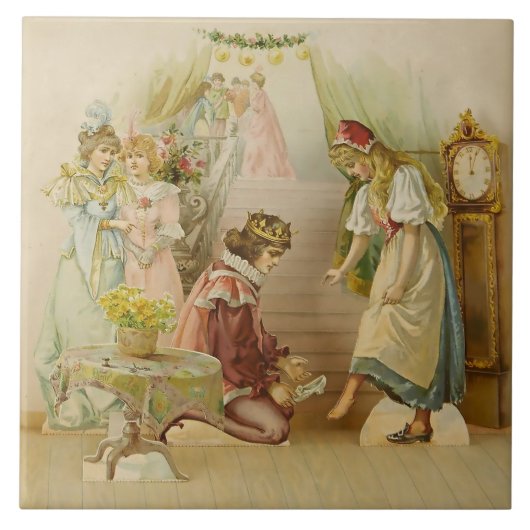 E S Hardyによるフェアリー・アート「リトル・シンダー」 タイル (正面)