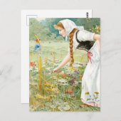 E S Hardyによる「Hop O My Thumb」 ポストカード (正面/裏面)