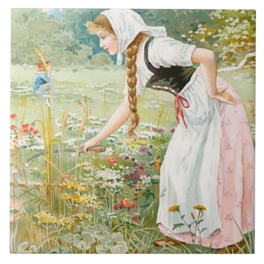 E S Hardy著「Hop O My Thumb」 タイル (正面)