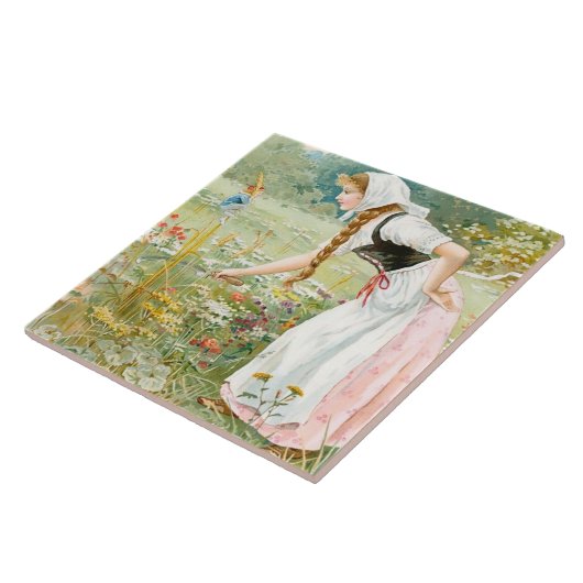 E S Hardy著「Hop O My Thumb」 タイル (側面)