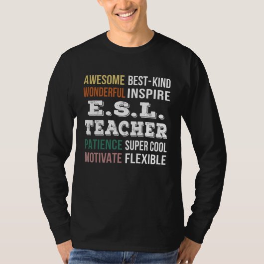 E S L Teacher  Appreciation Tシャツ (正面)
