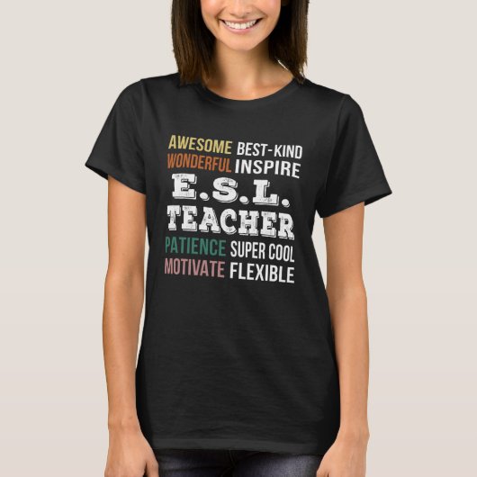 E S L Teacher  Appreciation Tシャツ (正面)