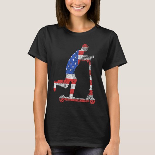 E Scooter USA American Electric Scooter Driver Sco Tシャツ (正面)
