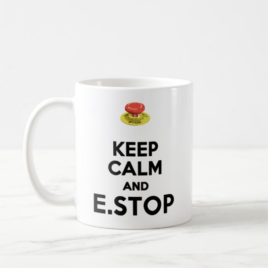 E STOP コーヒーマグカップ (左)