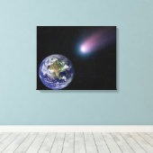 Eaに向かう彗星のデジタル合成 キャンバスプリント (インサイチュ (ウッドフロア))