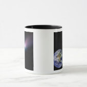 Eaに向かう彗星のデジタル合成 マグカップ (中央)