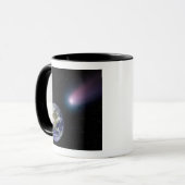 Eaに向かう彗星のデジタル合成 マグカップ (正面左)