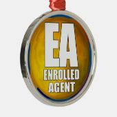 EAのロゴによって登録される代理店 メタルオーナメント (右)