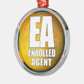 EAのロゴによって登録される代理店 メタルオーナメント (左)