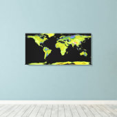 Eaの大陸のデジタル標高モデル キャンバスプリント (インサイチュ (ウッドフロア))