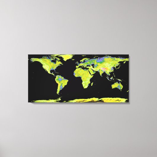 Eaの大陸のデジタル標高モデル キャンバスプリント (正面)