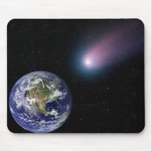 Eaの方の彗星のヘッディングのデジタル合成物 マウスパッド