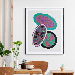 EAセガイ植物花プリントポスター ポスター