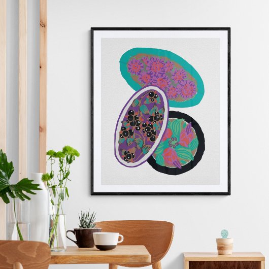 EAセガイ植物花プリントポスター ポスター