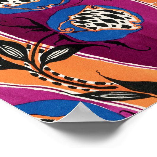 EAセガイ植物花プリントポスター ポスター (角)