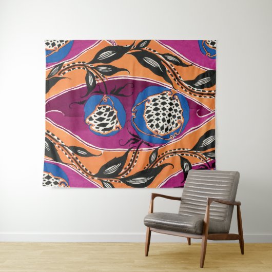 EAセガイ植物花プリント タペストリー (インサイチュ(横))