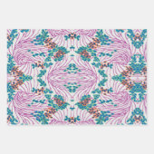 EAセガイ植物花プリント ラッピングペーパーシート (正面2)