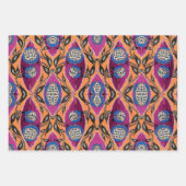 EAセガイ植物花プリント ラッピングペーパーシート (正面)