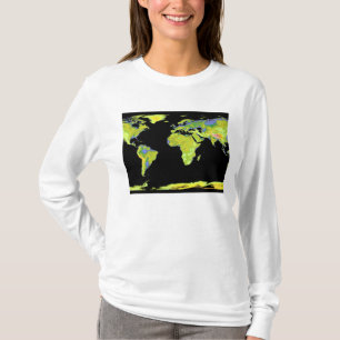 Ea上の大陸のデジタル標高モデル Tシャツ